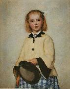 Albert Anker Huftbild eines Madchens Sweden oil painting artist